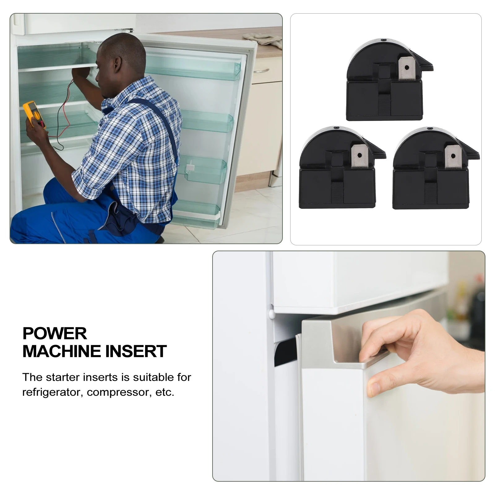 3 Pcs Starter Insert Relay for Wine Cooler Compressor Launcher PTC Compact Refrigerator Plastic Mini Fridge
3 Pcs Starter Insert Relay for Wine Cooler Compressor Launcher PTC Compact Refrigerator Plastic Mini Fridge