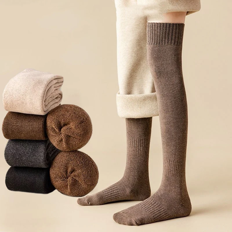 Women Winter Stockings Sexy Fashion Snow Solid Color Tight Thickened Loops Inner Warm Slim Girl JK Long Overknee Calf Socks
Women Winter Stockings Sexy Fashion Snow Solid Color Tight Thickened Loops Inner Warm Slim Girl JK Long Overknee Calf Socks