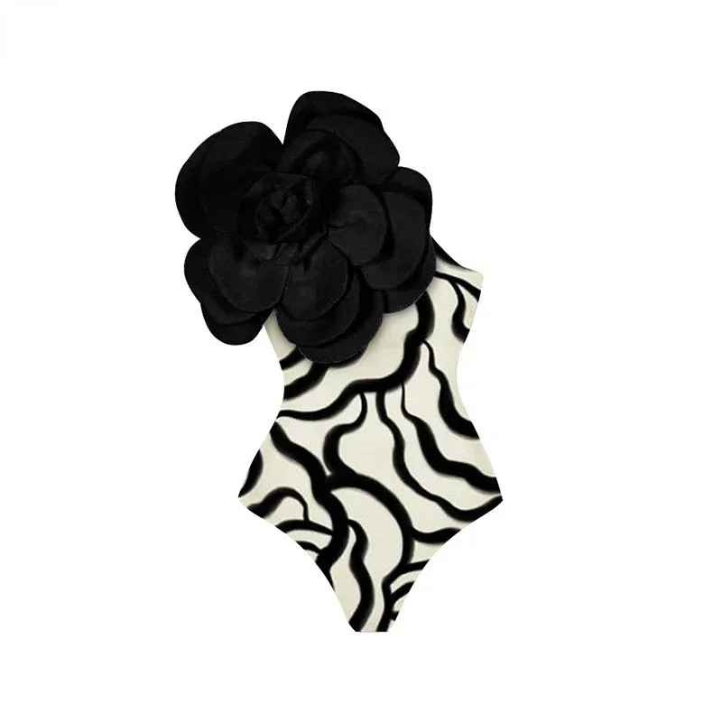 One Piece Swimsuit Women Simple Fashionable Elegant One-Piece with Cluster Decoration Black/White on The Shoulders Bathing Suit
One Piece Swimsuit Women Simple Fashionable Elegant One-Piece with Cluster Decoration Black/White on The Shoulders Bathing Suit