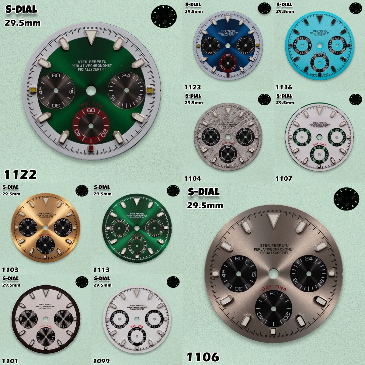 SKO VK63 Dial 29.5mm DTN Panda Dial S Logo VK63 Movement Green Luminous Watches for men Watch Modification Accessories
SKO VK63 Dial 29.5mm DTN Panda Dial S Logo VK63 Movement Green Luminous Watches for men Watch Modification Accessories