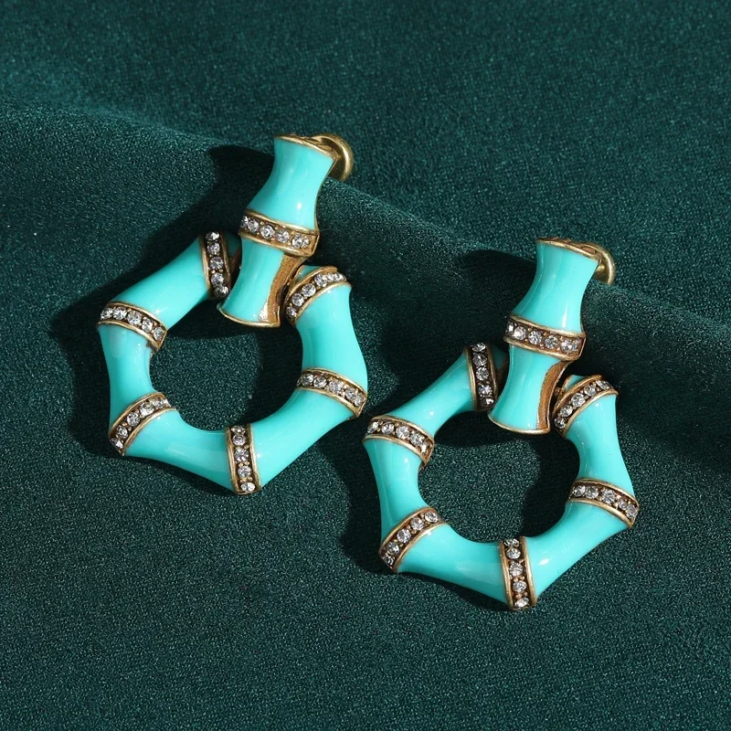 Vintage Earrings Antique Bamboo Blue Woman Accessories Drop Dangle Nature Luxury Quality Jewelry Designer 2025 Trend Bohemian
Vintage Earrings Antique Bamboo Blue Woman Accessories Drop Dangle Nature Luxury Quality Jewelry Designer 2025 Trend Bohemian