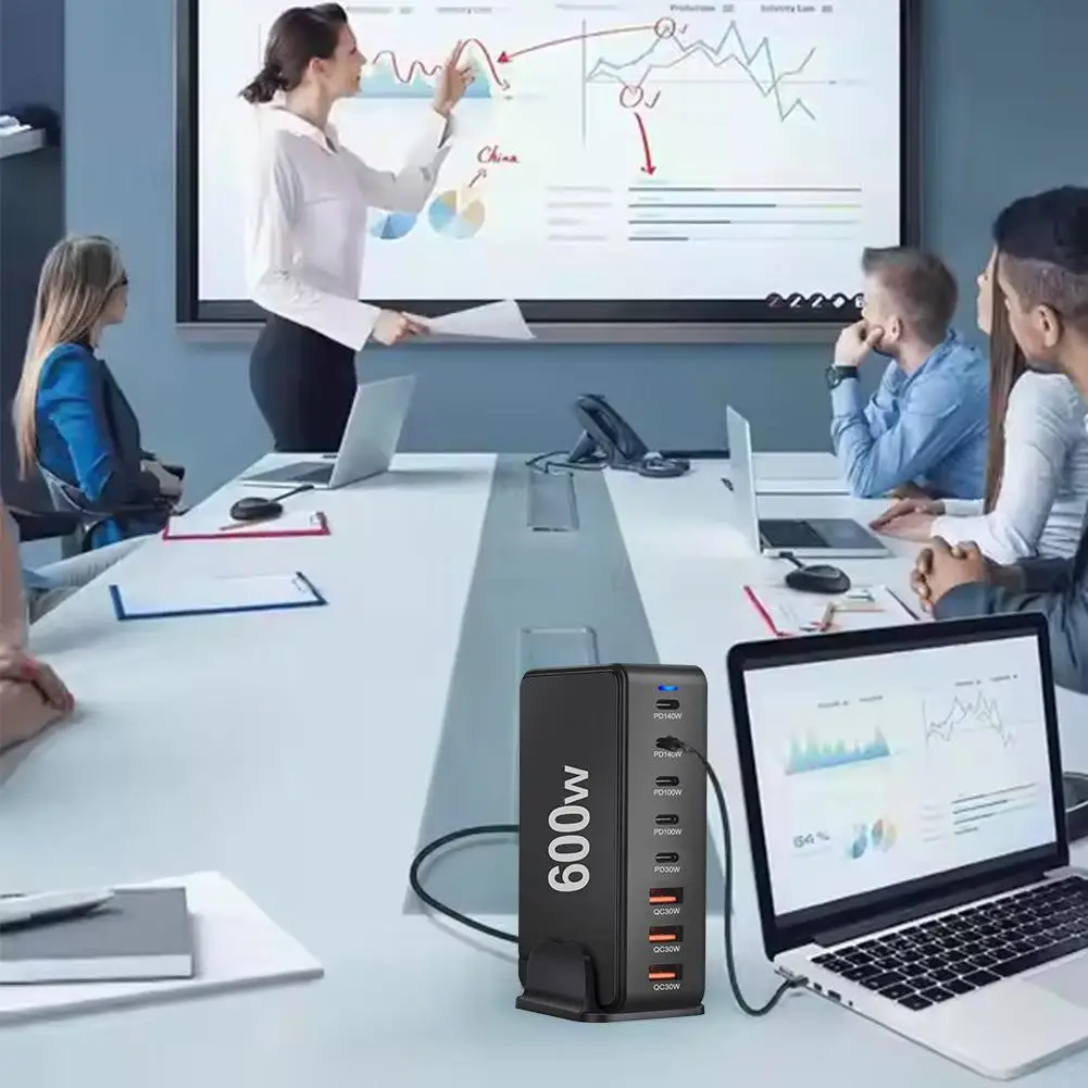 600W Desktop GaN Charger 8-port USB TypeC PD Charger C USB Mobile Charger Type 3.0 Fast USB Charge G2Y3
600W Desktop GaN Charger 8-port USB TypeC PD Charger C USB Mobile Charger Type 3.0 Fast USB Charge G2Y3