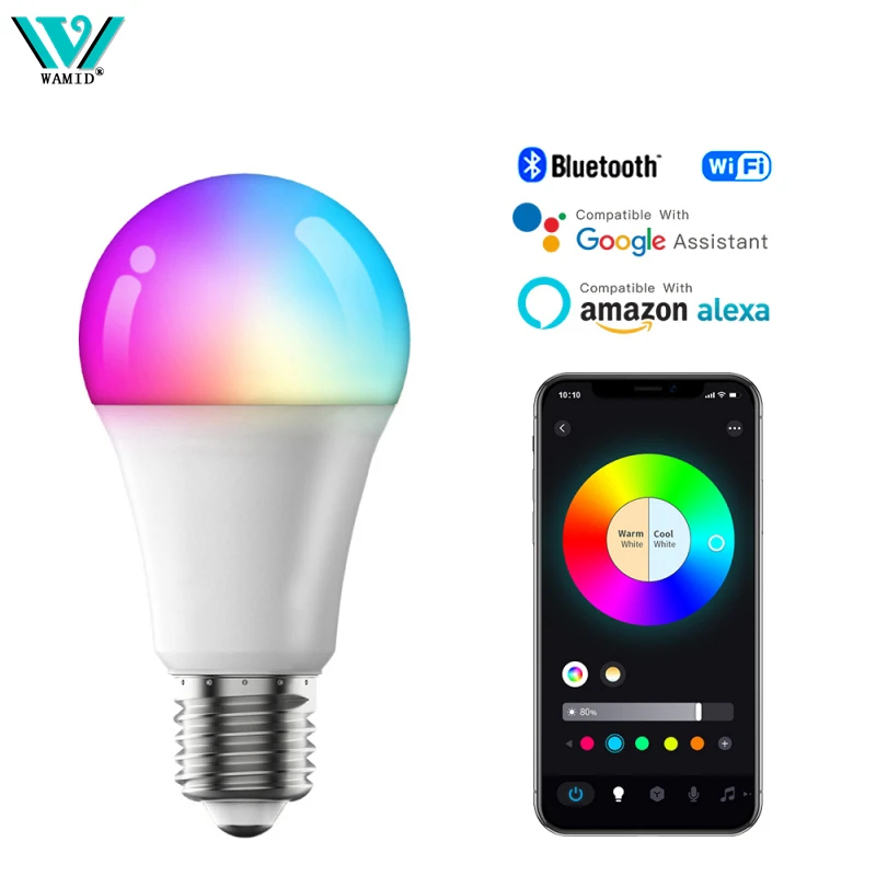1-12pcs Smart WiFi LED Light Bulbs 220V 110V 10W E27 Alexa Bluetooth LED Lamp RGB Smart Life APP Google Assisatnt Voice Control
1-12pcs Smart WiFi LED Light Bulbs 220V 110V 10W E27 Alexa Bluetooth LED Lamp RGB Smart Life APP Google Assisatnt Voice Control