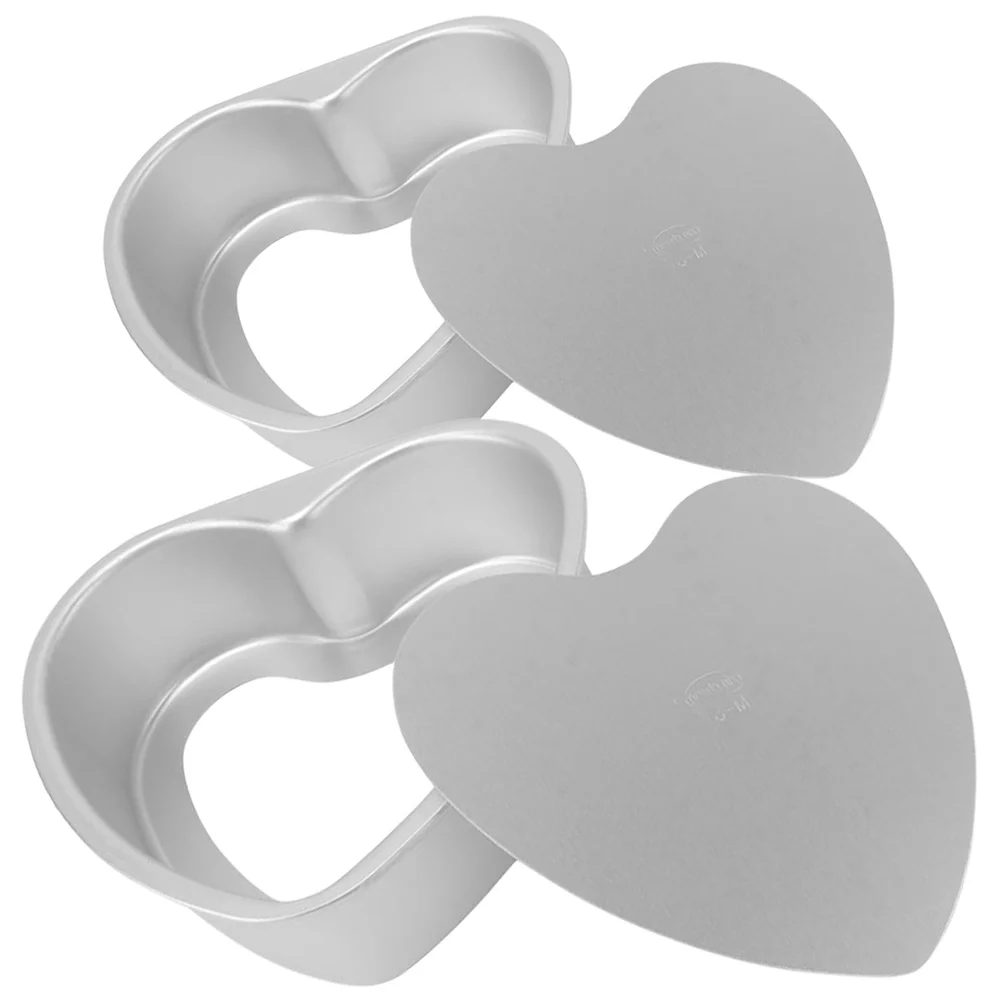2pcs Heart-Shaped Cake Mold Bottom Demoulding Baking Tools Cake Pan Multi-Function Cake Metal Baking Heart Shape Cake Baking Tin 
2pcs Heart-Shaped Cake Mold Bottom Demoulding Baking Tools Cake Pan Multi-Function Cake Metal Baking Heart Shape Cake Baking Tin