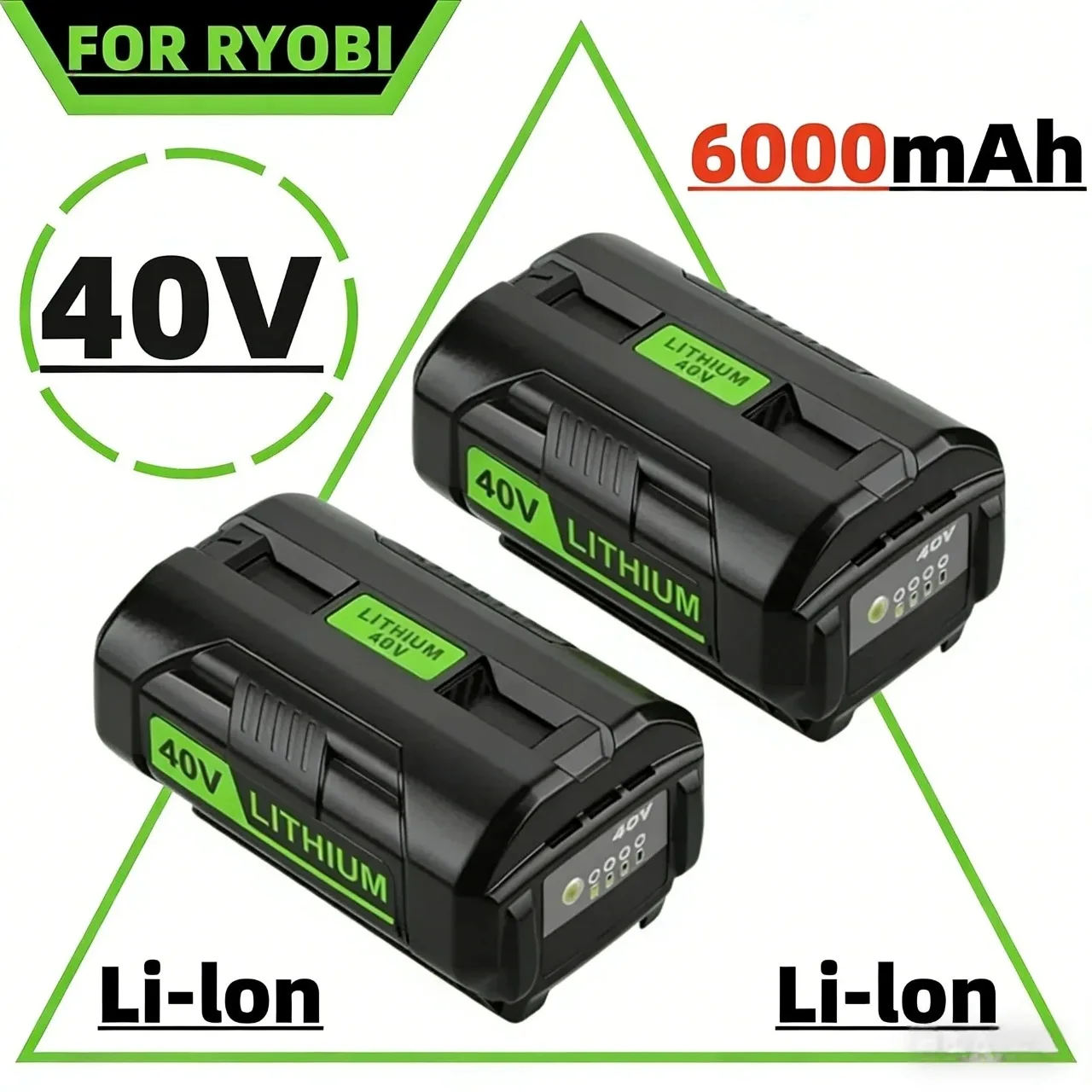 Аккумулятор и зарядное устройство Ryobi 40V на литий-ионной основе, высокопроизводительные, идеальная замена для батарей OP4050/Ry40200.
Аккумулятор и зарядное устройство Ryobi 40V на литий-ионной основе, высокопроизводительные, идеальная замена для батарей OP4050/Ry40200.