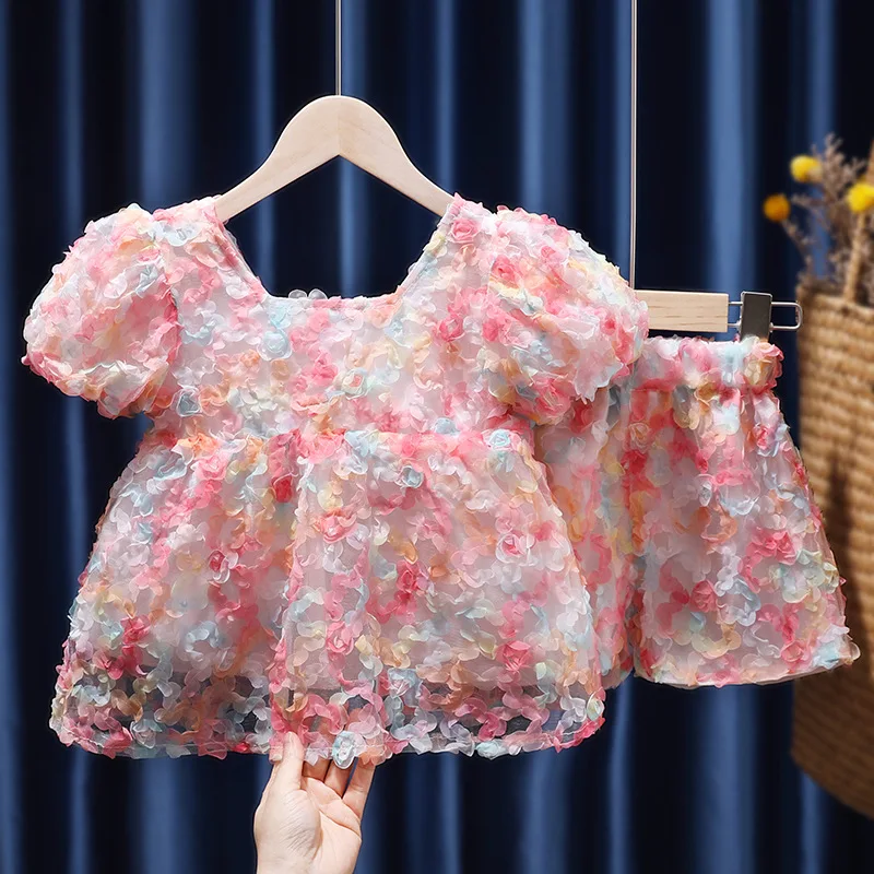 Girl's Bubble Sleeve Sets 2024 New Style Children's Shorts Petal Suit Sweet Casual Princess Dress Kid’s Lovely Fashionable Suits
Girl's Bubble Sleeve Sets 2024 New Style Children's Shorts Petal Suit Sweet Casual Princess Dress Kid’s Lovely Fashionable Suits