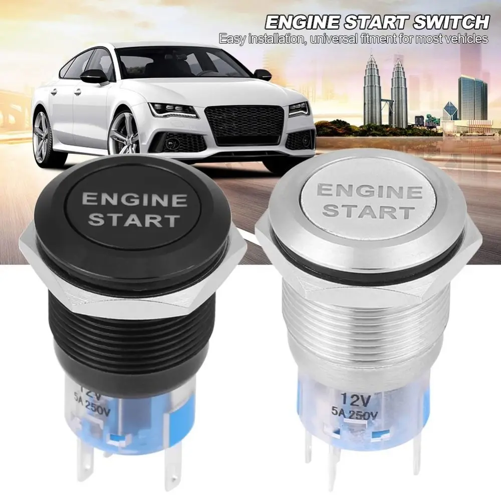 12V Waterproof Engine Start Button Stainless Steel 19MM Size Ignition Starter Switch Zinc-Aluminium Alloy Black/Silver
12V Waterproof Engine Start Button Stainless Steel 19MM Size Ignition Starter Switch Zinc-Aluminium Alloy Black/Silver
