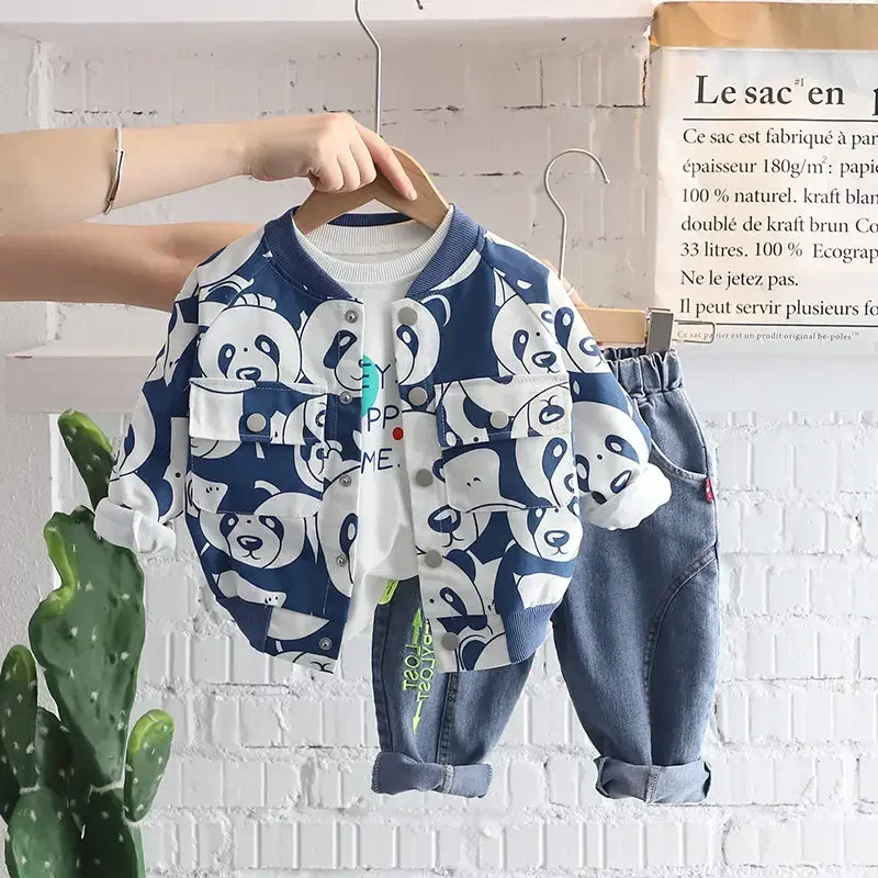 Children Cotton Wear Suits Kids Boys Girls Cartoon Printe Panda Hoodies T-shirt Pants 3Pcs/Set Spring Autumn Kids Sport Clothes
Children Cotton Wear Suits Kids Boys Girls Cartoon Printe Panda Hoodies T-shirt Pants 3Pcs/Set Spring Autumn Kids Sport Clothes