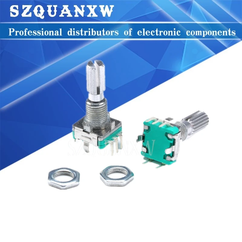 5PCS/LOT 20 Position 360 Degree Rotary Encoder EC11 w Push Button 5Pin Handle Long 15/20MM With A Built In Push Button Switch
5PCS/LOT 20 Position 360 Degree Rotary Encoder EC11 w Push Button 5Pin Handle Long 15/20MM With A Built In Push Button Switch