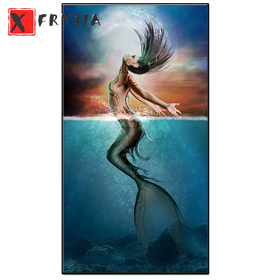 5D round drill Diamond Embroidery Mermaid going to sea Diamond Painting Cross Stitch Mosaic Full Square Rhinestones Home Decor
5D round drill Diamond Embroidery Mermaid going to sea Diamond Painting Cross Stitch Mosaic Full Square Rhinestones Home Decor