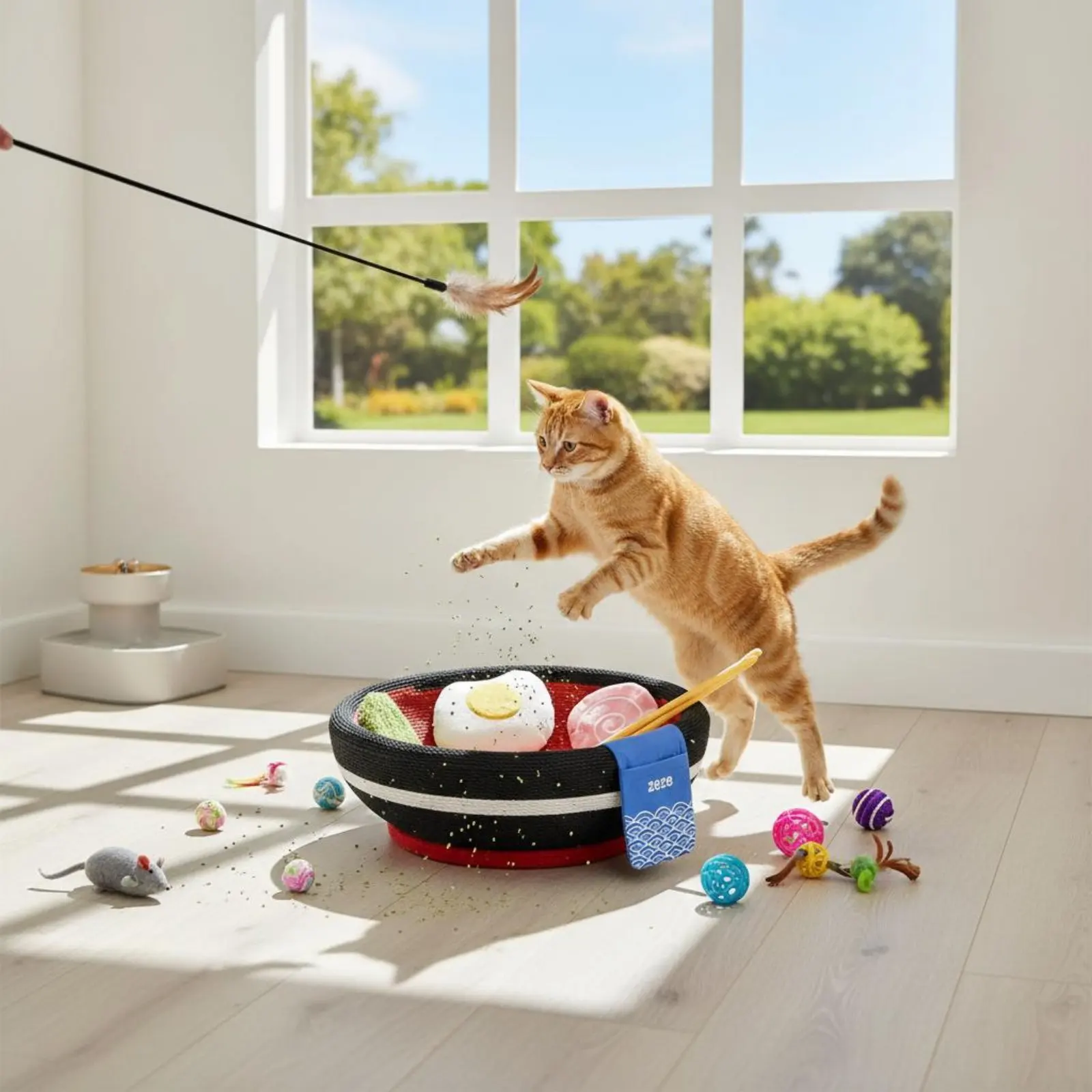 Ramen Bowl Cat Bed Multi-Functional Pasta Bowl Cat Scratcher Sisal Scratching Lounger Distinctive Design Snug & Comfortable
Ramen Bowl Cat Bed Multi-Functional Pasta Bowl Cat Scratcher Sisal Scratching Lounger Distinctive Design Snug & Comfortable