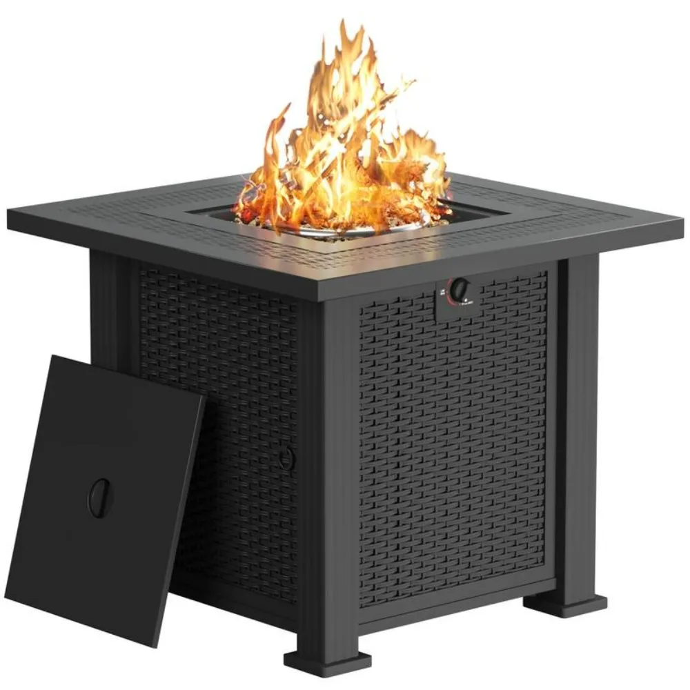 Outdoor Fire Pit 28" Square 50000 BTU Patio Propane Fire Pit Table with Lava Rocks
Outdoor Fire Pit 28" Square 50000 BTU Patio Propane Fire Pit Table with Lava Rocks