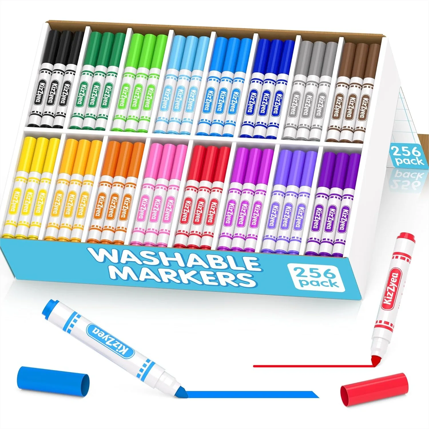 Washable Markers Bulk 256 Count 16 Assorted Colors Broad Line Coloring Markers for Kids School Classroom Supplies
Washable Markers Bulk 256 Count 16 Assorted Colors Broad Line Coloring Markers for Kids School Classroom Supplies