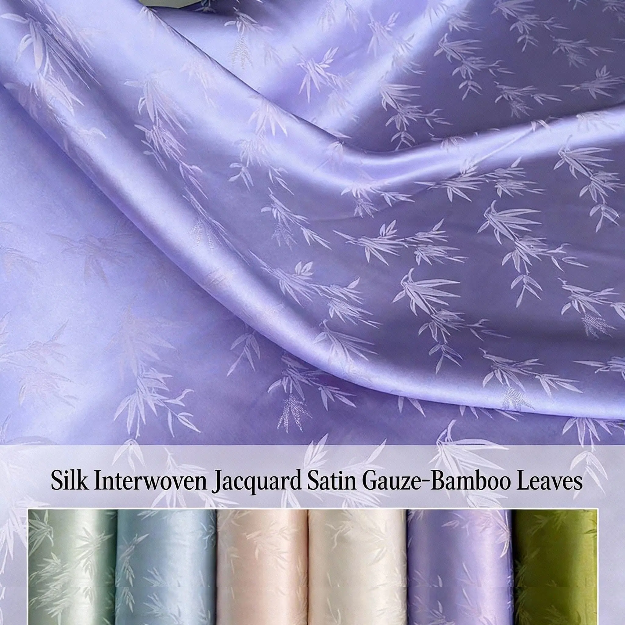 Silk Bamboo Leaf Fabric - Summer Jacquard Satin Weave, Skin-Friendly Real Silk Cloth for Dress Sewing, Blouse Making,Textile
Silk Bamboo Leaf Fabric - Summer Jacquard Satin Weave, Skin-Friendly Real Silk Cloth for Dress Sewing, Blouse Making,Textile