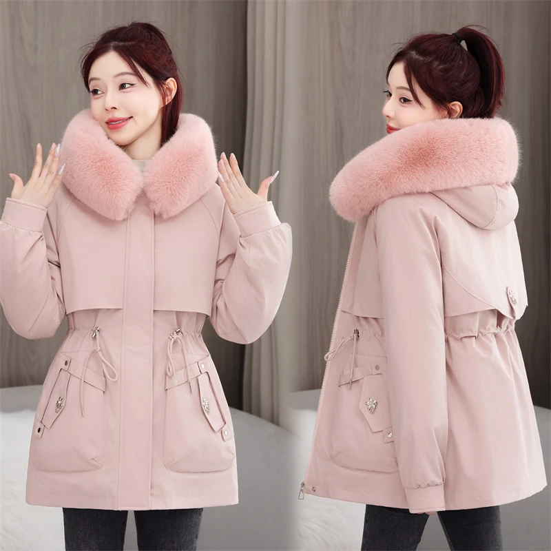 Женские парки, новинка зимы 2025, хлопковая одежда средней длины со съемной внутренней подкладкой и капюшоном, утолщенные куртки большого размера с хлопковой подкладкой
Женские парки, новинка зимы 2025, хлопковая одежда средней длины со съемной внутренней подкладкой и капюшоном, утолщенные куртки большого размера с хлопковой подкладкой