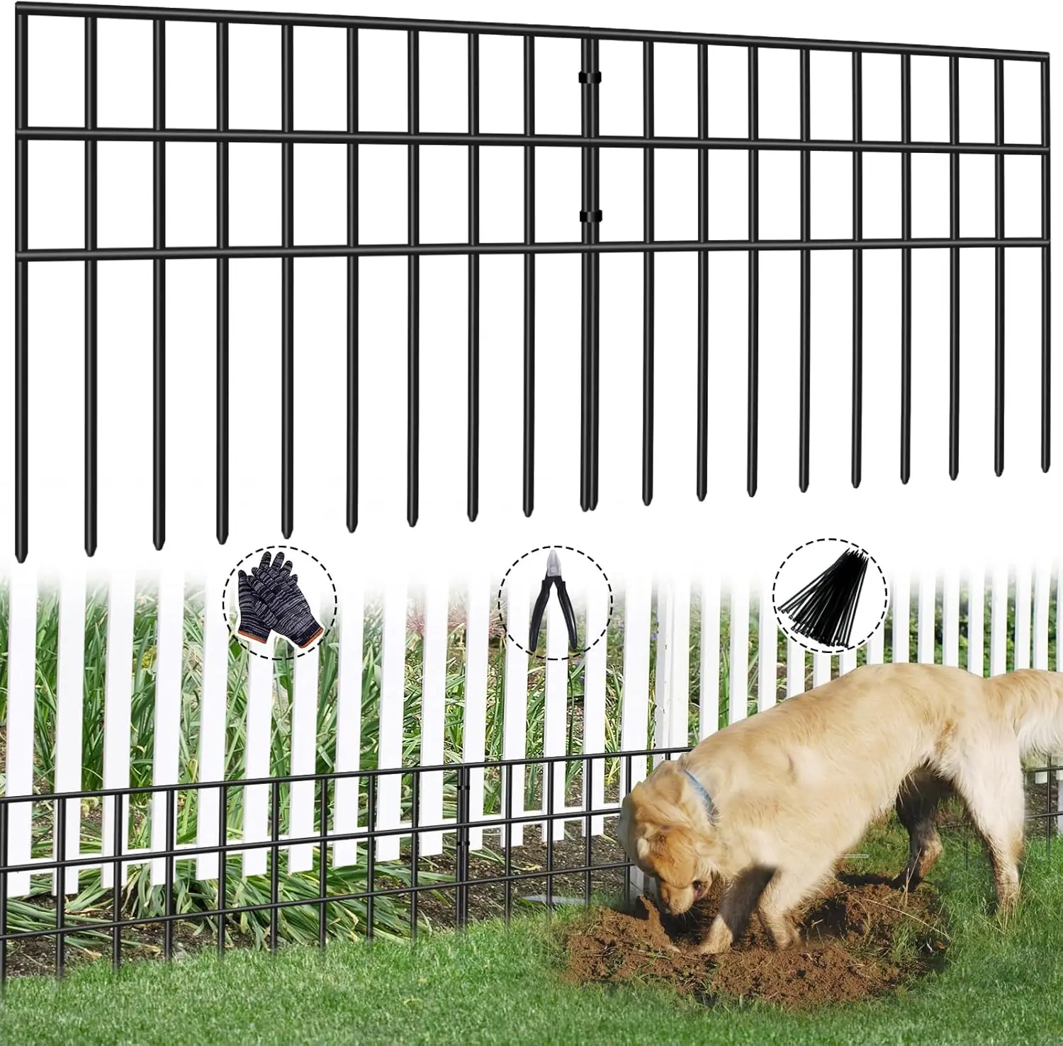 42.5ft x 13in No Dig Animal Barrier Fence, 30 Panels for Dog Rabbit, Rustproof Anti Digging Garden Edging Outdoor Yard
42.5ft x 13in No Dig Animal Barrier Fence, 30 Panels for Dog Rabbit, Rustproof Anti Digging Garden Edging Outdoor Yard