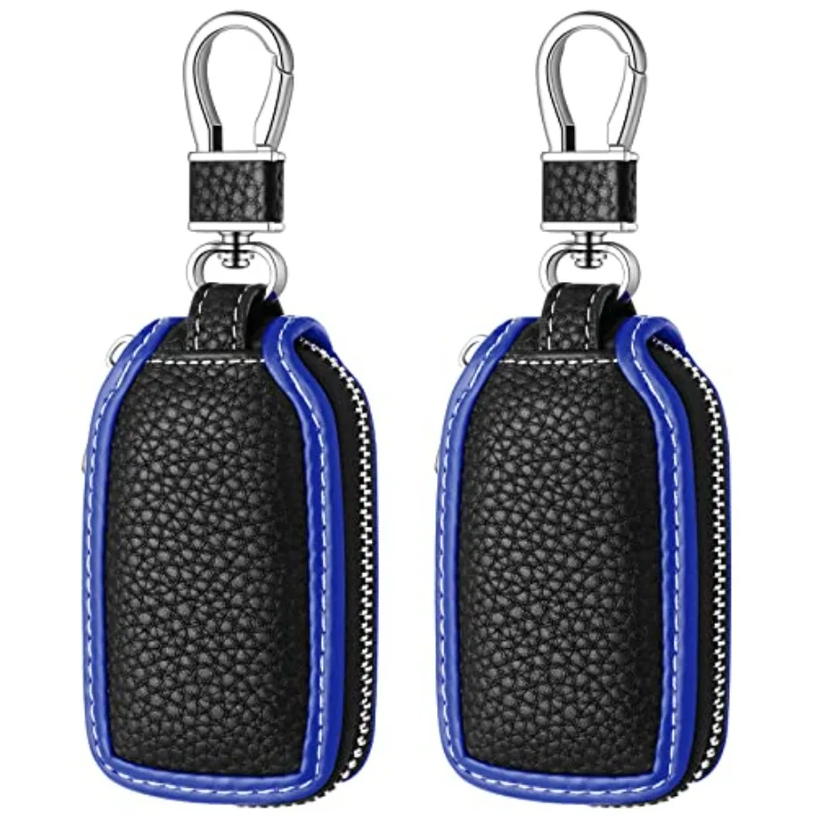 2 Pieces Leather Car Key Chain Case Holder Auto Key Fob Holder Smart Protector Cover Blue
2 Pieces Leather Car Key Chain Case Holder Auto Key Fob Holder Smart Protector Cover Blue