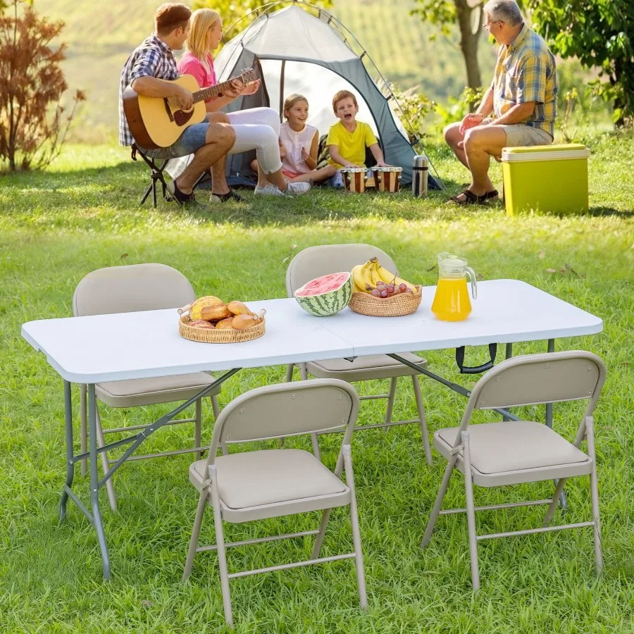 6ft Plastic Folding Table Indoor Outdoor Portable Picnic Table for Home Office Party Picnic with Lock White
6ft Plastic Folding Table Indoor Outdoor Portable Picnic Table for Home Office Party Picnic with Lock White