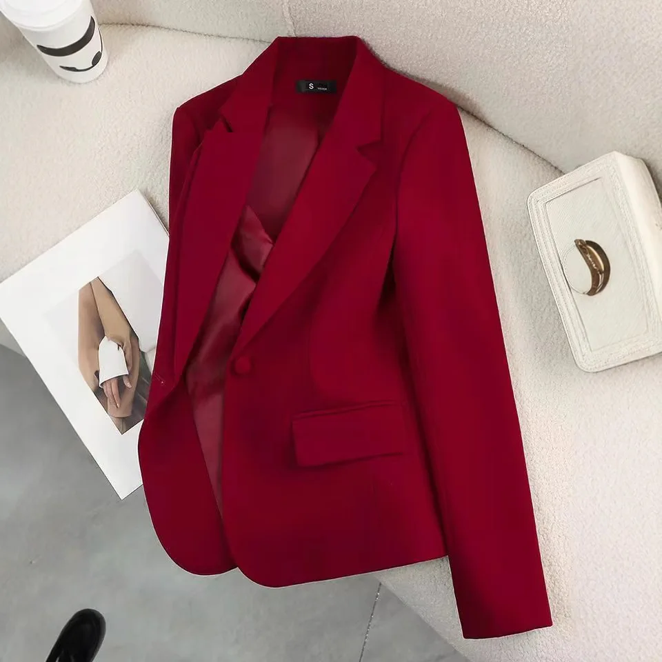 Beige Casual Long Sleeve Small Suit Jacket Autumn Winter High End Feeling Women's Fashion Polyester Fabric Online Exclusive
Beige Casual Long Sleeve Small Suit Jacket Autumn Winter High End Feeling Women's Fashion Polyester Fabric Online Exclusive