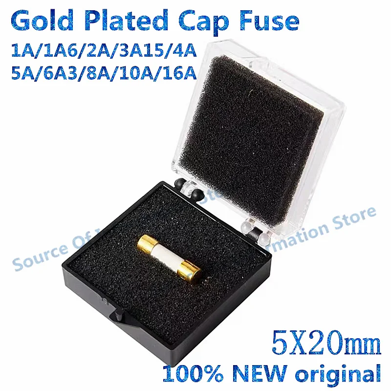 Gold Plated Alloy Fuse Cap, Upgrade Audio, HiFi, Audiophile, 5x20mm, 1A, 3A15, 6A3, 8A, 10A, 16A, 100% New, Original
Gold Plated Alloy Fuse Cap, Upgrade Audio, HiFi, Audiophile, 5x20mm, 1A, 3A15, 6A3, 8A, 10A, 16A, 100% New, Original