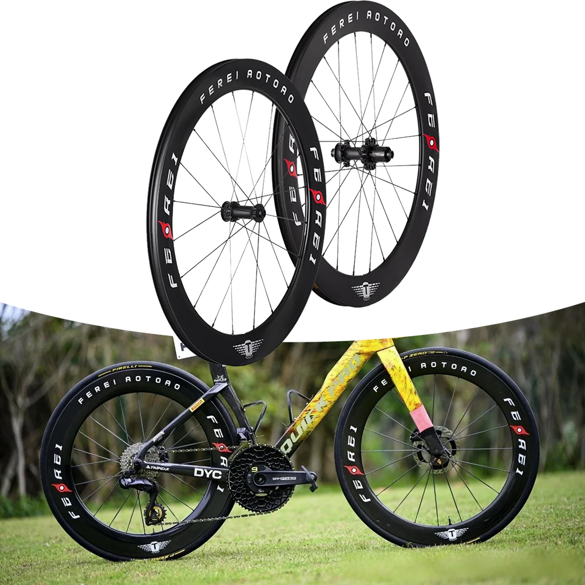 Ferei T Series UCI Certified 700C Road Disc Brake Carbon Wheelset Taking Carbon Spoke Wheel Performance to the Next Level
Ferei T Series UCI Certified 700C Road Disc Brake Carbon Wheelset Taking Carbon Spoke Wheel Performance to the Next Level