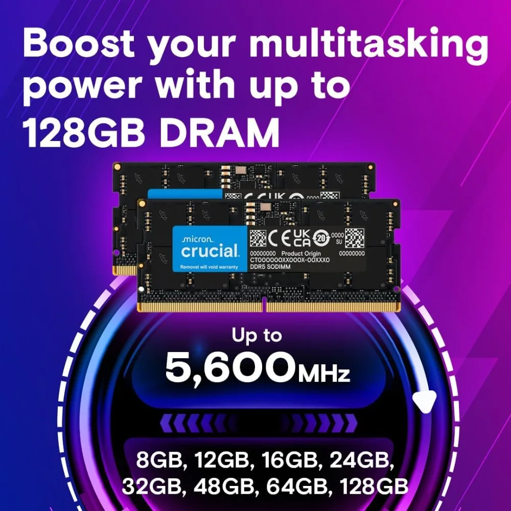 Комплект оперативной памяти DDR5 SODIMM для ноутбуков, 96 ГБ, 5600 МГц/4800 МГц, для AMD 13-го поколения, 6000 МГц
Комплект оперативной памяти DDR5 SODIMM для ноутбуков, 96 ГБ, 5600 МГц/4800 МГц, для AMD 13-го поколения, 6000 МГц