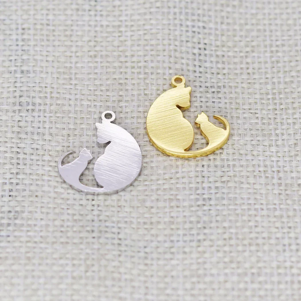 WZNB 10Pcs Cat Charms Animal Stainless Steel Pendant for Jewelry Making Handmade Earring Necklace Supplies Diy Accessories
WZNB 10Pcs Cat Charms Animal Stainless Steel Pendant for Jewelry Making Handmade Earring Necklace Supplies Diy Accessories