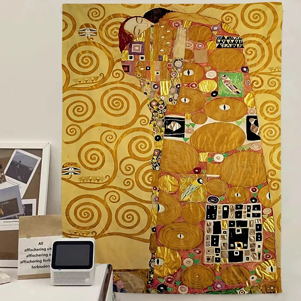 The Kiss Gustav Klimt Painting Hanging Bohemian Tapestry Indian Buddha Wall Decoration Witchcraft Bohemian Cheap Hippie Wall
The Kiss Gustav Klimt Painting Hanging Bohemian Tapestry Indian Buddha Wall Decoration Witchcraft Bohemian Cheap Hippie Wall