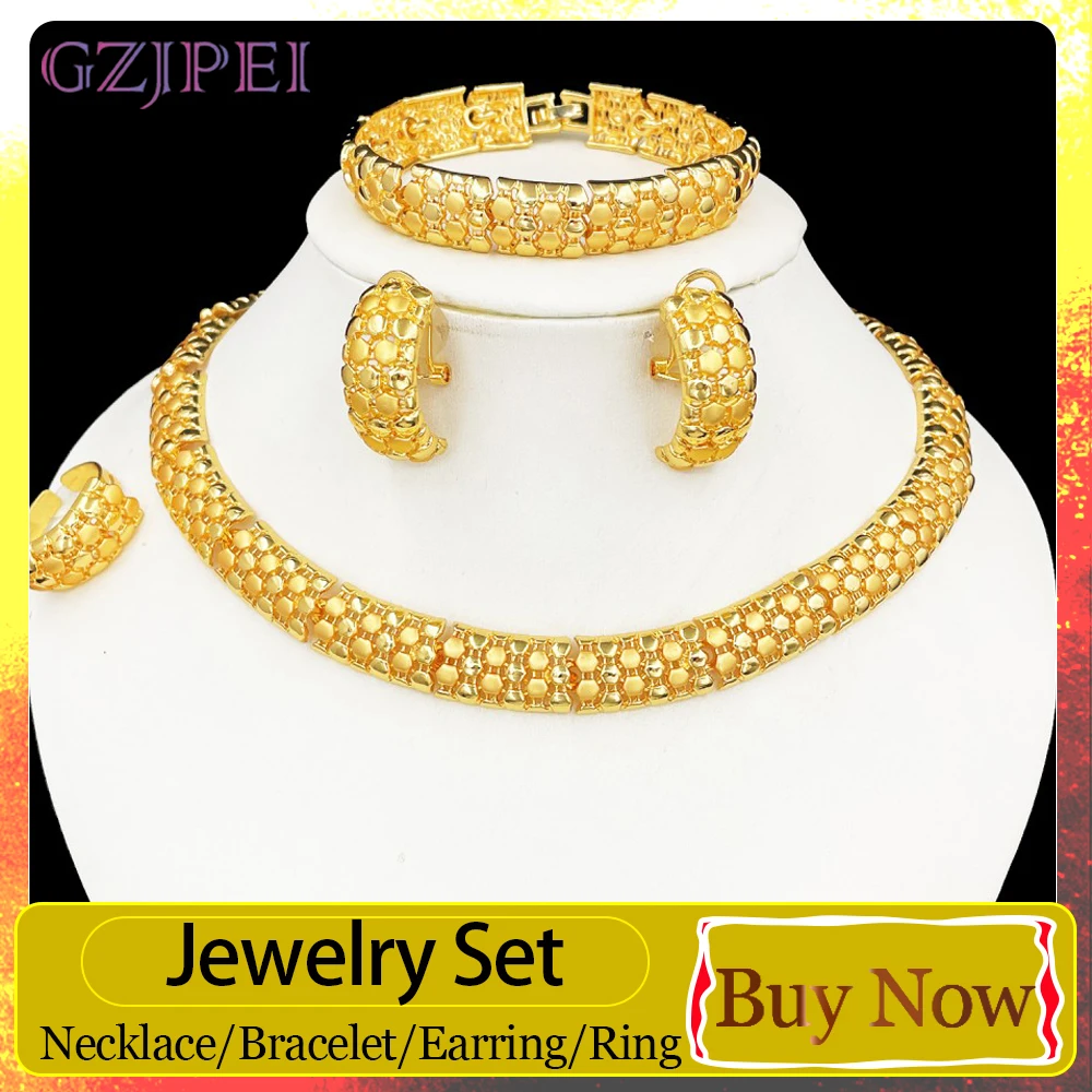 GZJPEI Italy Two Tone Jewelry Set Design Choker Necklace Bracelet Square Stud Earring Ring Africal Nigeria Wedding Gift 2025 New
GZJPEI Italy Two Tone Jewelry Set Design Choker Necklace Bracelet Square Stud Earring Ring Africal Nigeria Wedding Gift 2025 New