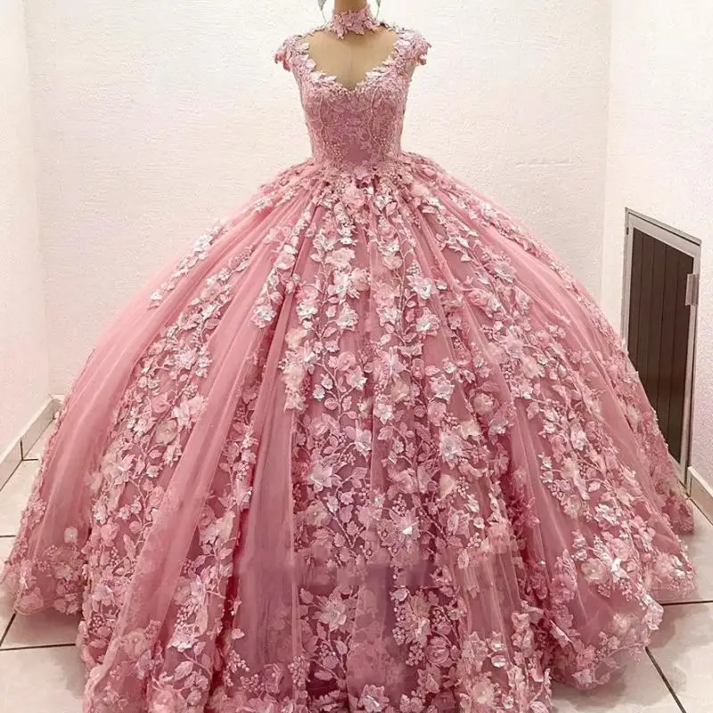Customized Pink 3D Flowers Quinceanera Dresses Luxury Pearls Beading Appliques Vestidos De 15 Anos Birthday Party Princess
Customized Pink 3D Flowers Quinceanera Dresses Luxury Pearls Beading Appliques Vestidos De 15 Anos Birthday Party Princess