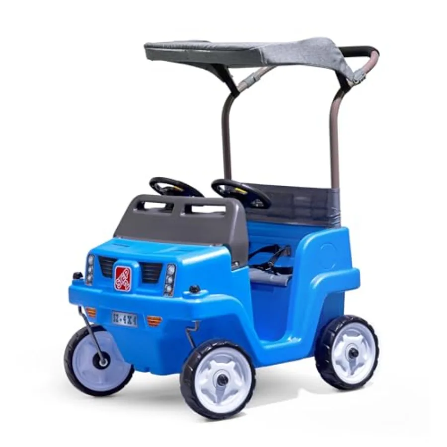 Side-by-Side Push Around SUV 2-Seater Push Car with Seat Belts Dual Steering Wheels and Horns Adjustable Canopy Ages 18 months
Side-by-Side Push Around SUV 2-Seater Push Car with Seat Belts Dual Steering Wheels and Horns Adjustable Canopy Ages 18 months