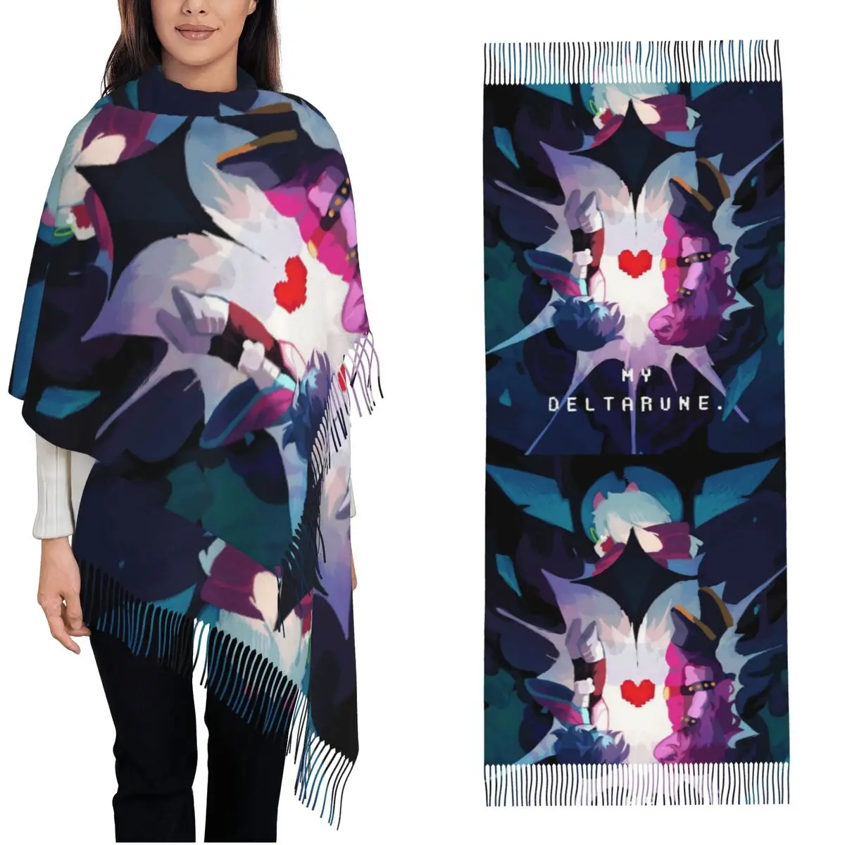 My Deltarunes Video Game Shawl Wrap for Women Warm Long Soft Scarf Neckerchief Shawl Scarves
My Deltarunes Video Game Shawl Wrap for Women Warm Long Soft Scarf Neckerchief Shawl Scarves
