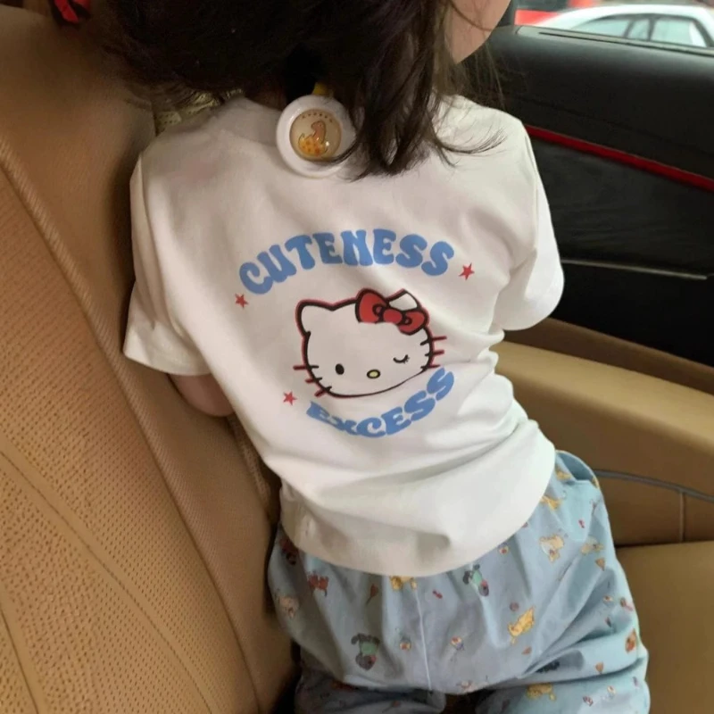Girls Short Sleeve T-Shirt Summer Cute Cartoon Hello Kitty Casual Top, Soft Breathable Stylish Children's Fashion Collection
Girls Short Sleeve T-Shirt Summer Cute Cartoon Hello Kitty Casual Top, Soft Breathable Stylish Children's Fashion Collection