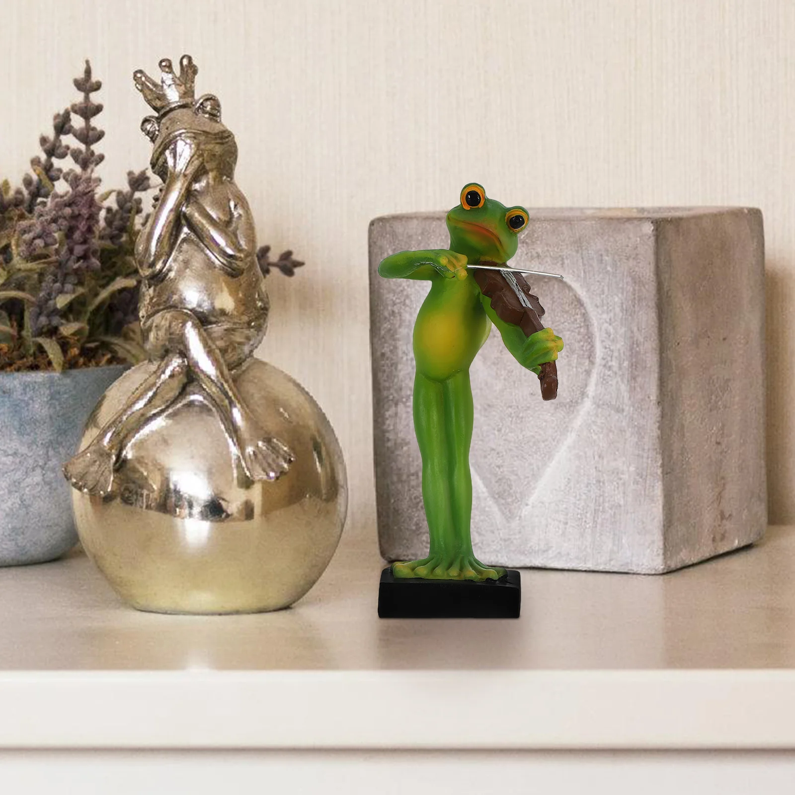 Home Decor Frog Desk Figurine with Instrument Figures Cute Ornament Green Statue Figurines for Office 
Home Decor Frog Desk Figurine with Instrument Figures Cute Ornament Green Statue Figurines for Office