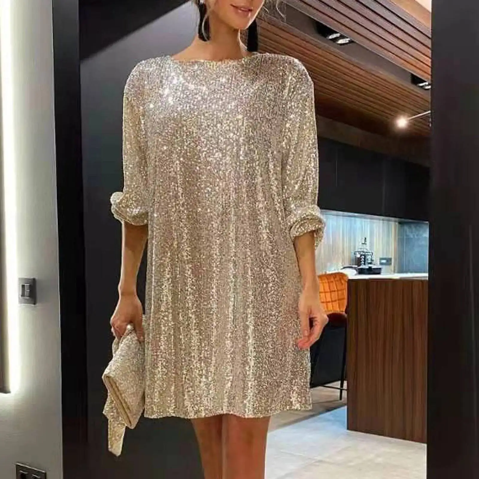 New Women's Party Sequin Dress Lace Up Long Sleeve Dress For Women Elegant Evening Gowns Prom Dresses Sexy Club Ladies Vestidos
New Women's Party Sequin Dress Lace Up Long Sleeve Dress For Women Elegant Evening Gowns Prom Dresses Sexy Club Ladies Vestidos