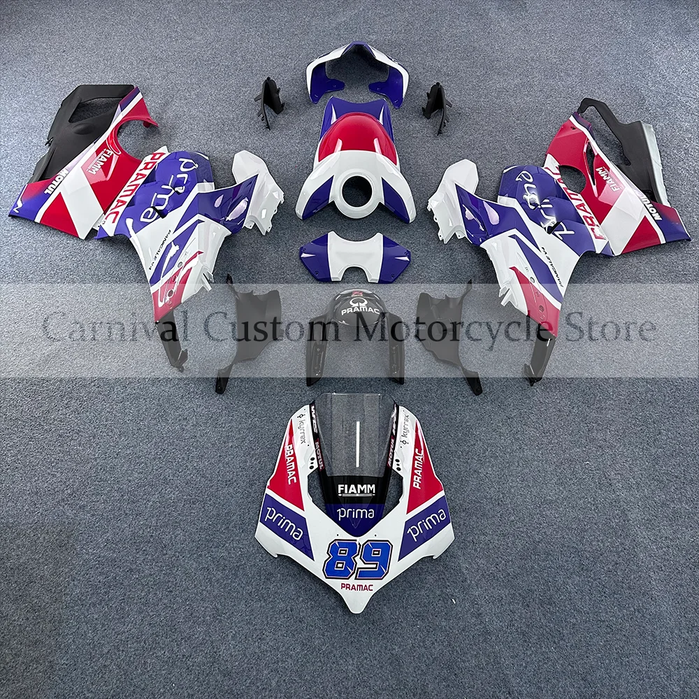 For Ducati Panigale V4 V4S 2018-2021 Motorcycle High Quality ABS Injection Molding Blue and White Body Cover Full Fairing Kit
For Ducati Panigale V4 V4S 2018-2021 Motorcycle High Quality ABS Injection Molding Blue and White Body Cover Full Fairing Kit