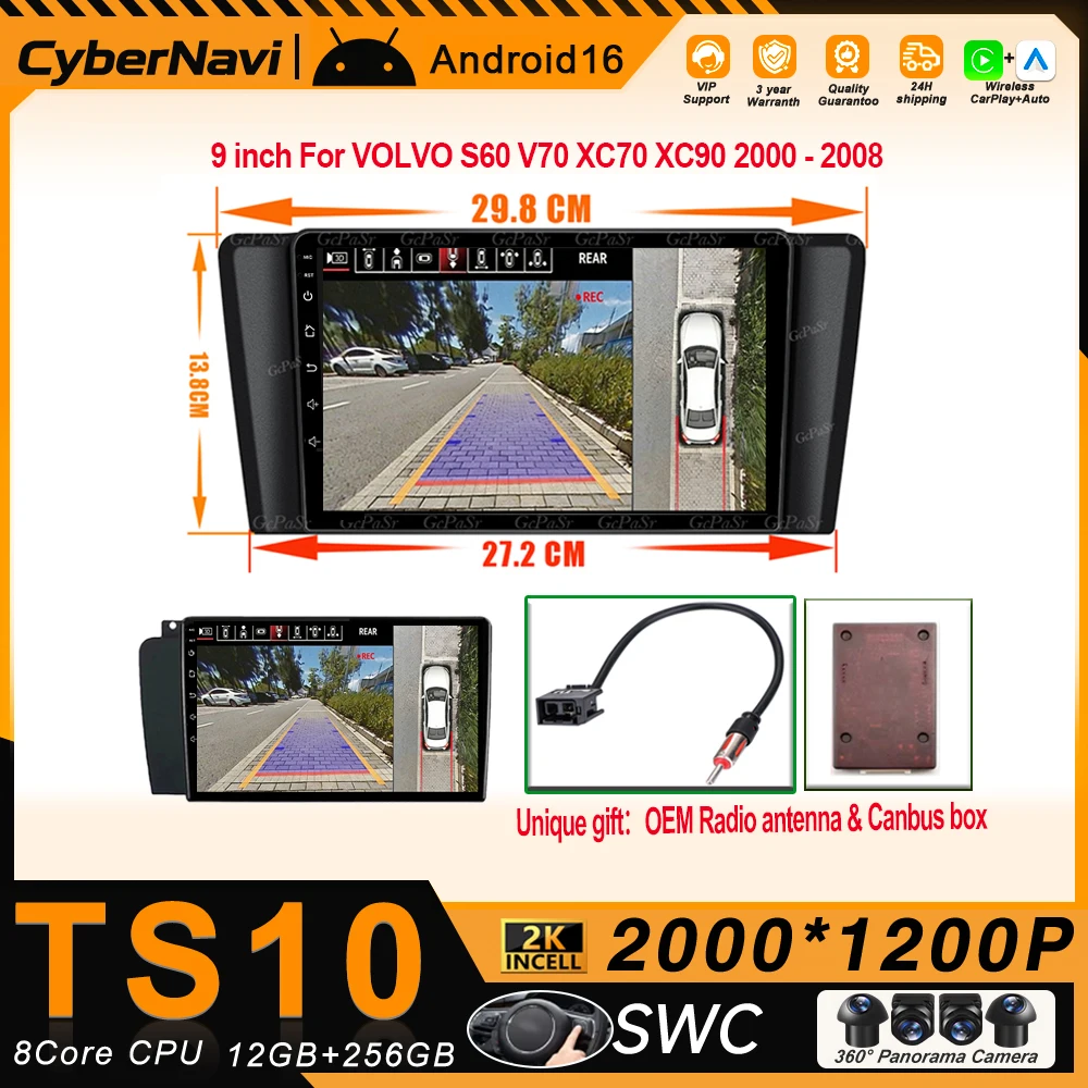 Android Car Player Screen Head Unit For Volvo XC70 V70 S60 2000 - 2009 Auto Radio Car Video Navigation NO 2din DVD Stereo GPS BT
Android Car Player Screen Head Unit For Volvo XC70 V70 S60 2000 - 2009 Auto Radio Car Video Navigation NO 2din DVD Stereo GPS BT