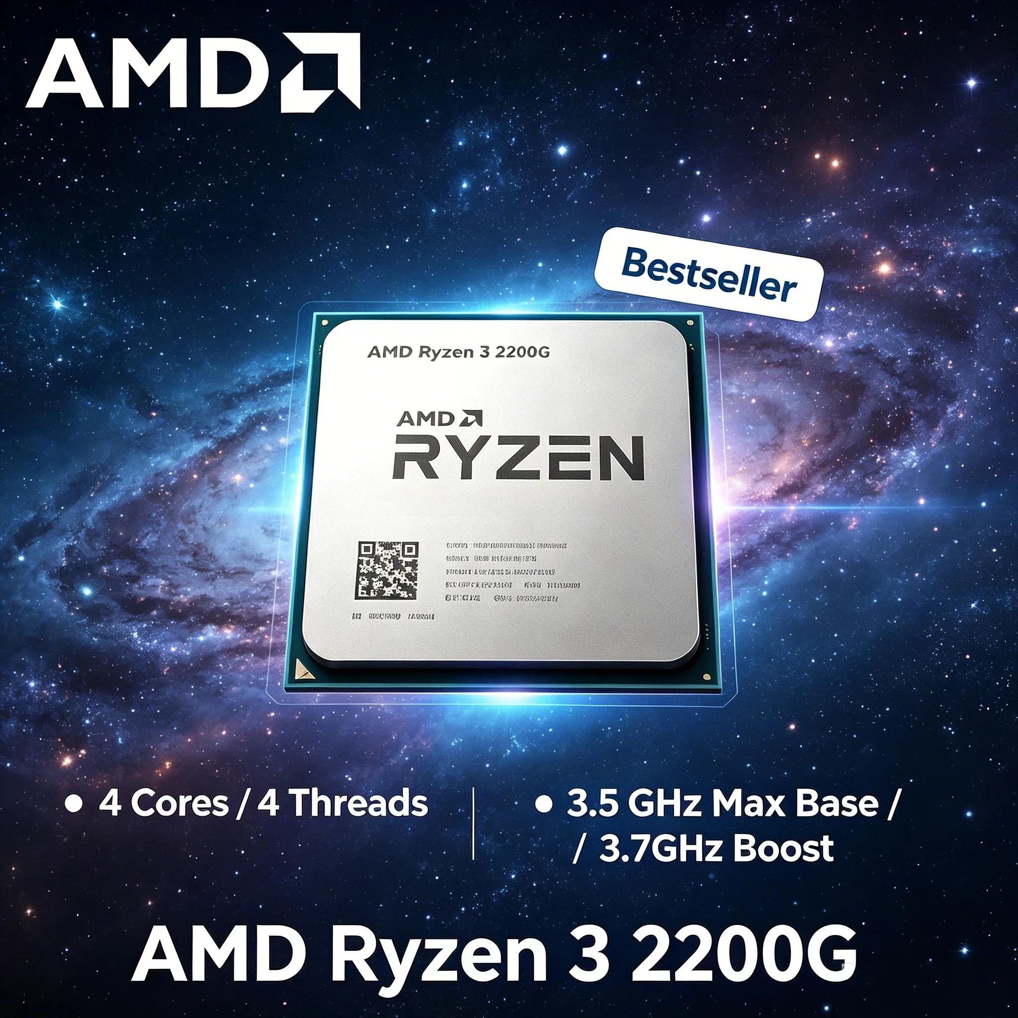 AMD Ryzen 3 2200G R3 2200G 3.5GHz Base 3.7GHz Boost 4 Core 4 Thread CPU Processor Socket AM4 14nm Vega 8 Graphics Tray Pro
AMD Ryzen 3 2200G R3 2200G 3.5GHz Base 3.7GHz Boost 4 Core 4 Thread CPU Processor Socket AM4 14nm Vega 8 Graphics Tray Pro