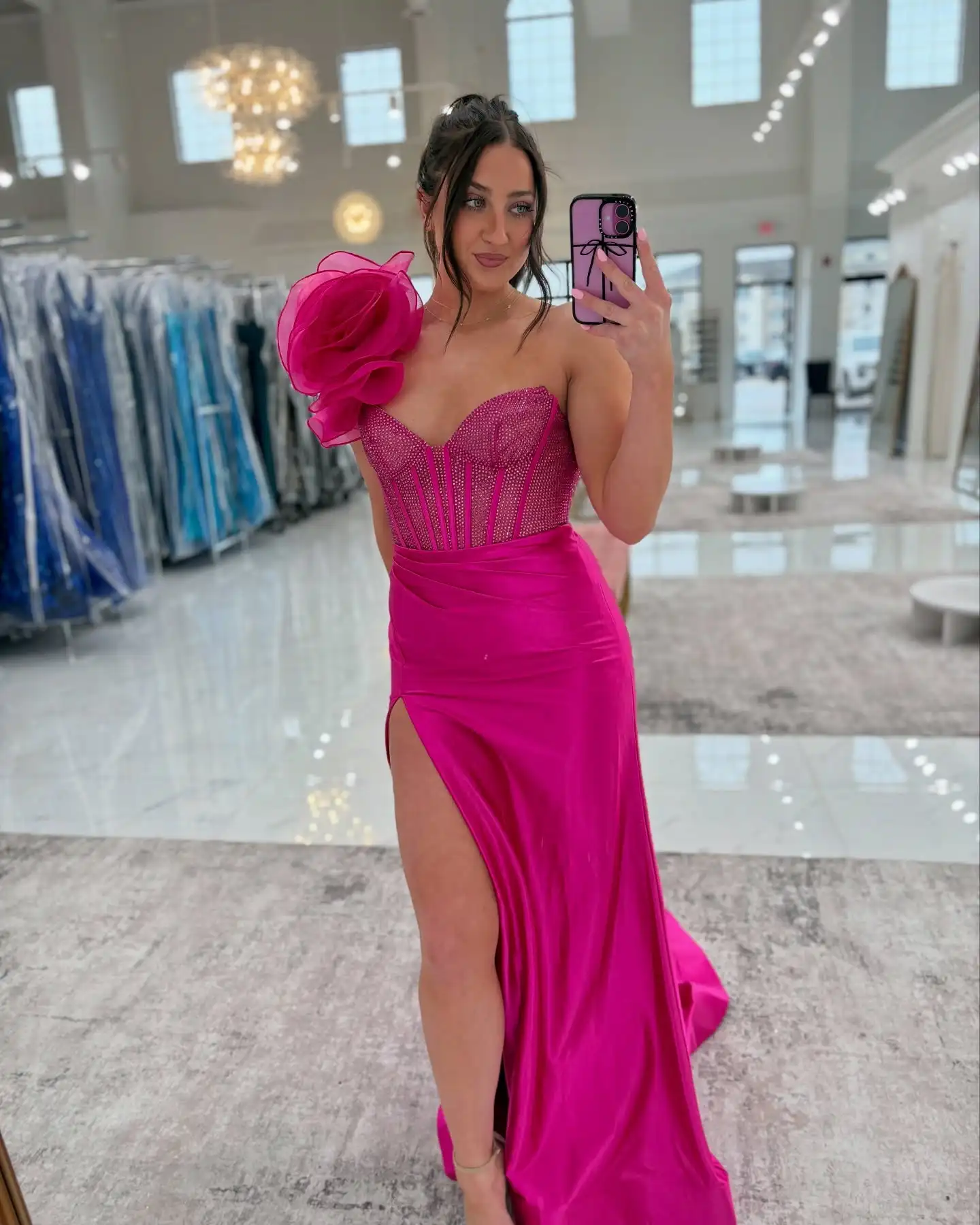 Customized Graceful Satin Straight One Shoulder Flowers Evening Dresses Strapless Panel Train Sleeveless Homecoming Dress
Customized Graceful Satin Straight One Shoulder Flowers Evening Dresses Strapless Panel Train Sleeveless Homecoming Dress