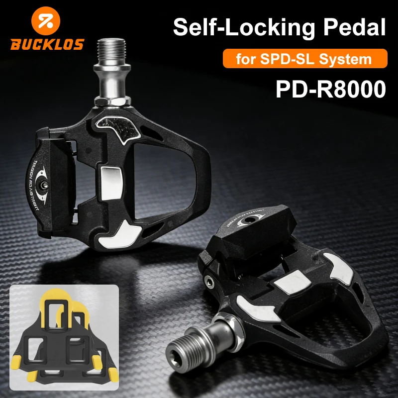 BUCKLOS PD-R8000 Bicycle Pedal for Road Bike Self-locking Pedals Ultralight Nylon Bicycle Platform Non-slip Bike Pegs with Cleat
BUCKLOS PD-R8000 Bicycle Pedal for Road Bike Self-locking Pedals Ultralight Nylon Bicycle Platform Non-slip Bike Pegs with Cleat