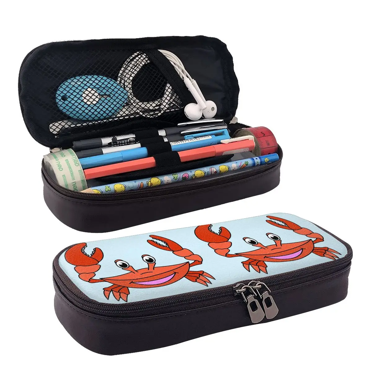 Cute Happy Crab Sea Animal Leather Pencil Case for Studen Gifts Pen Box Pencil Bag Stationery Supplies Pen Holder Bag
Cute Happy Crab Sea Animal Leather Pencil Case for Studen Gifts Pen Box Pencil Bag Stationery Supplies Pen Holder Bag