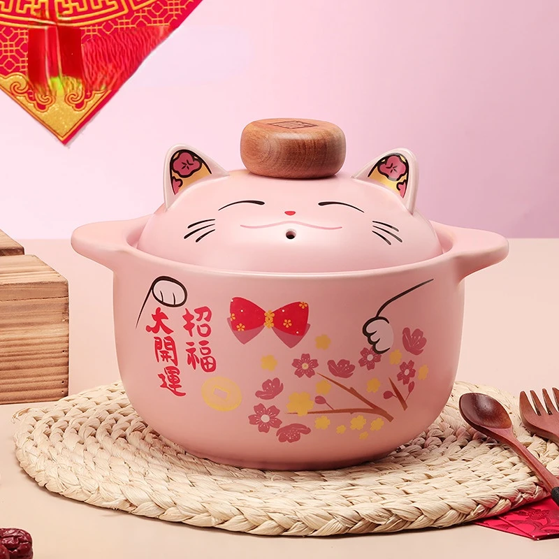 Zhaocai Cat Ceramic Casserole Special For Gas Stove Korean Style Household Soup Pot Stewpot Cookware Kitchen Accessories
Zhaocai Cat Ceramic Casserole Special For Gas Stove Korean Style Household Soup Pot Stewpot Cookware Kitchen Accessories