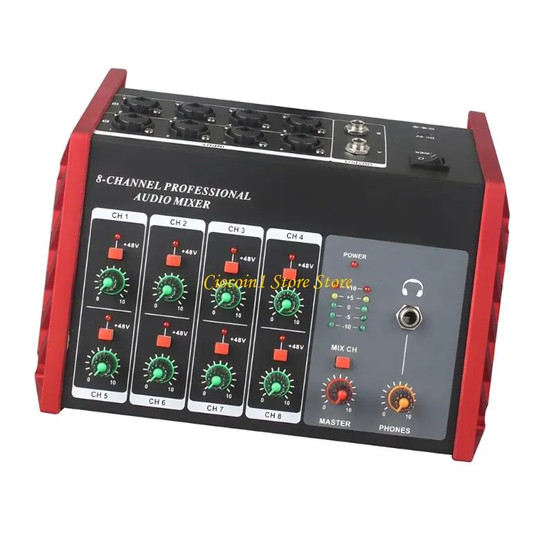 A3PC Прочный металлический корпус 8 входов Комфорт микширования звука Профессиональная четкость для сценических шоу Запись
A3PC Прочный металлический корпус 8 входов Комфорт микширования звука Профессиональная четкость для сценических шоу Запись