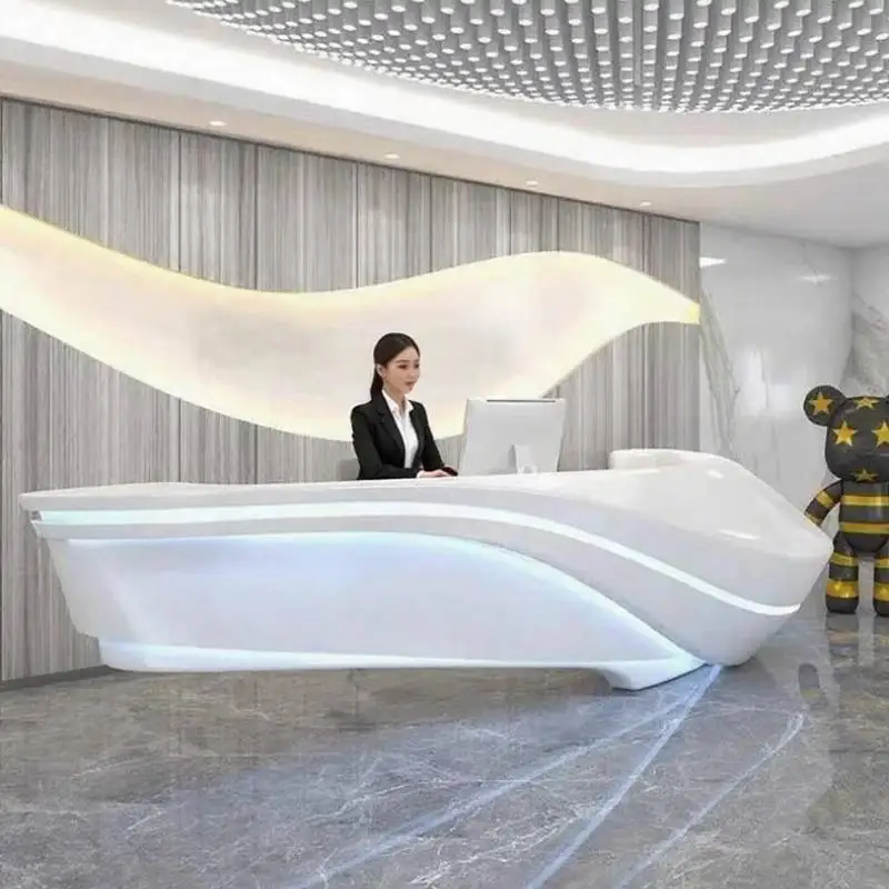 Receptionist Wood Reception Desks Cashier Luxury Curved White Tattoo Reception Desks Drawers Beauty Mostrador Patio Furniture
Receptionist Wood Reception Desks Cashier Luxury Curved White Tattoo Reception Desks Drawers Beauty Mostrador Patio Furniture