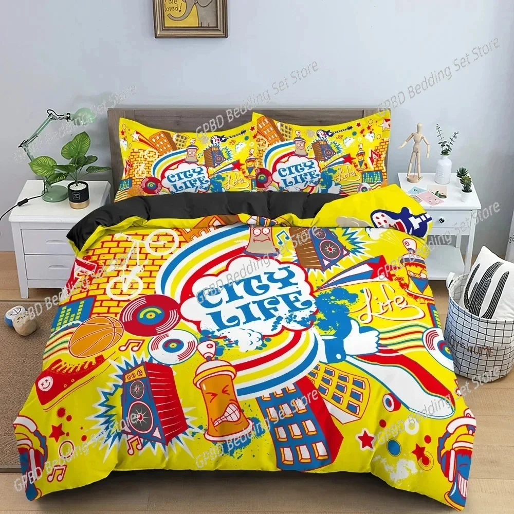 Cartoon Graffiti Bedding Set,Duvet Cover Comforter Bed Set Quilt Cover Pillowcase,King Queen Twin Size Boys Girls Adults
Cartoon Graffiti Bedding Set,Duvet Cover Comforter Bed Set Quilt Cover Pillowcase,King Queen Twin Size Boys Girls Adults