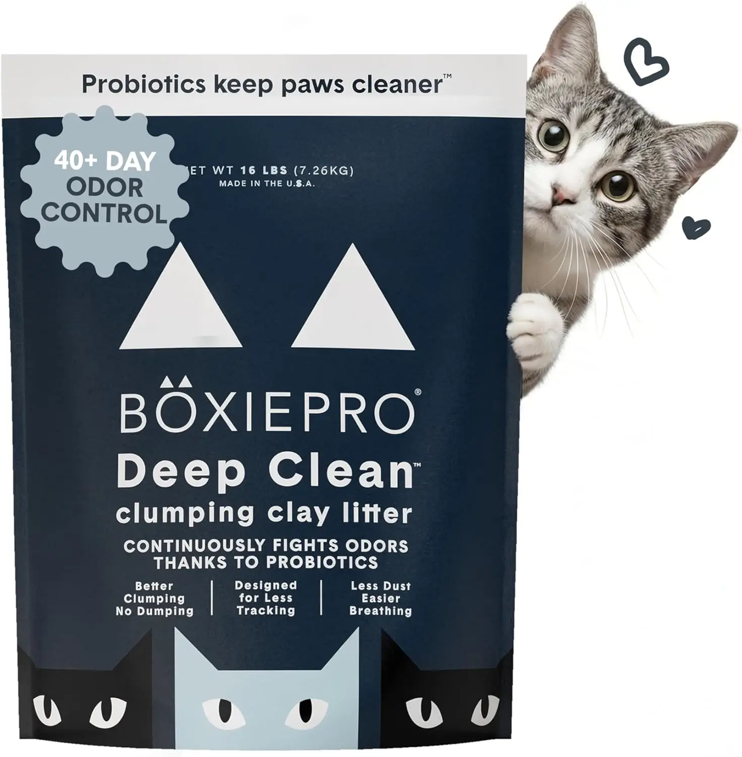 Probiotic Cat Litter, 40-Day Odor Control Guarantee, Clumping Clay Formula Dust-Free Hypoallergenic for Easy Cleaning and
Probiotic Cat Litter, 40-Day Odor Control Guarantee, Clumping Clay Formula Dust-Free Hypoallergenic for Easy Cleaning and