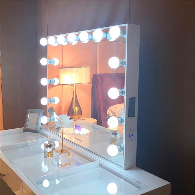 Stock on US Docarelife Bedroom Lighted Table Top Lighted Vanity Mirror with Wireless Speakers
Stock on US Docarelife Bedroom Lighted Table Top Lighted Vanity Mirror with Wireless Speakers