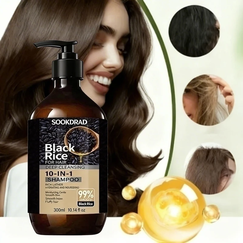 Black Rice Shampoo, Nourishing, Smooth Split Ends, Dry Hair Friendly, 10.14fl oz
Black Rice Shampoo, Nourishing, Smooth Split Ends, Dry Hair Friendly, 10.14fl oz