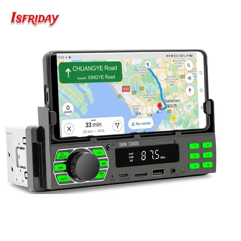 Автомагнитола Bluetooth 1 Din MP3 плеер гарнитура A2DP Тип C USB TF Aux приложение дистанционное управление сотовый телефон держатель аудио Система головное устройство D3400
Автомагнитола Bluetooth 1 Din MP3 плеер гарнитура A2DP Тип C USB TF Aux приложение дистанционное управление сотовый телефон держатель аудио Система головное устройство D3400