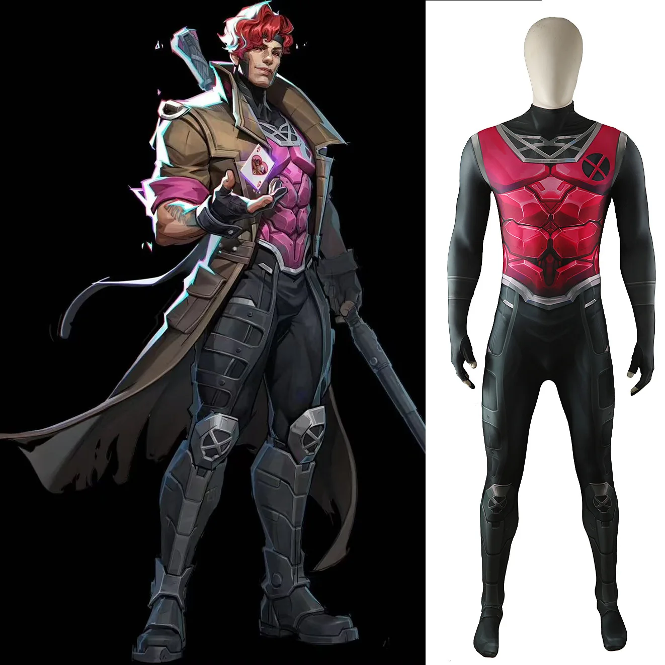 Rivals Remy Etienne LeBeau Jumpsuit Bodysuit Cosplay Costumes Movie Character Halloween Party Performance Costume for Adult Kids
Rivals Remy Etienne LeBeau Jumpsuit Bodysuit Cosplay Costumes Movie Character Halloween Party Performance Costume for Adult Kids